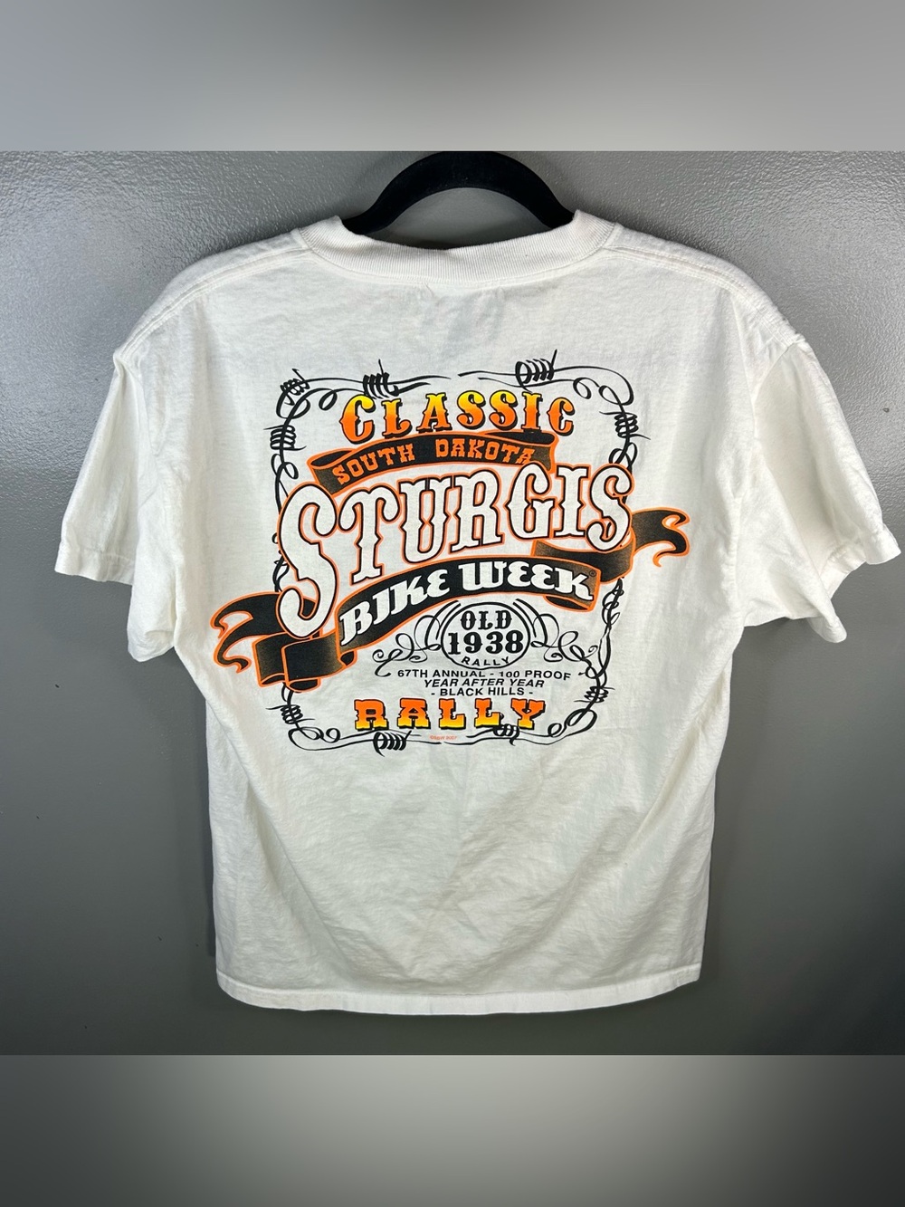 Sturgis 2007 Motorcycle Bike Week Pocket White Shirt Size Medium